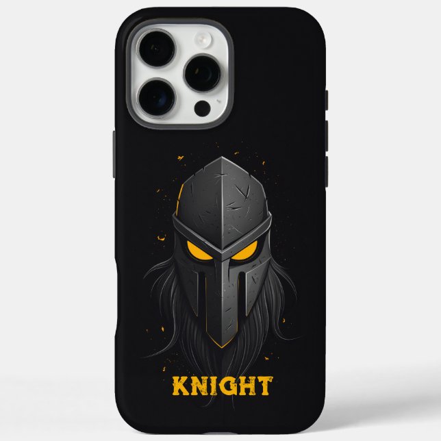 Funda iPhone 16 Pro Max Angry Knight Black (Reverso)