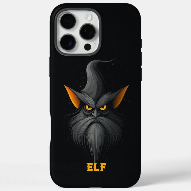 Funda iPhone 16 Pro Max Angry Magical Elf Black (Reverso)
