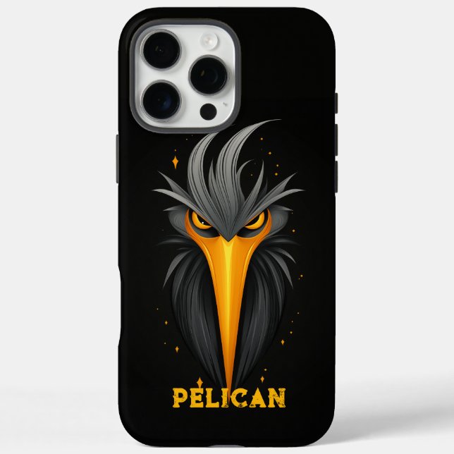 Funda iPhone 16 Pro Max Angry Pelican Black (Reverso)