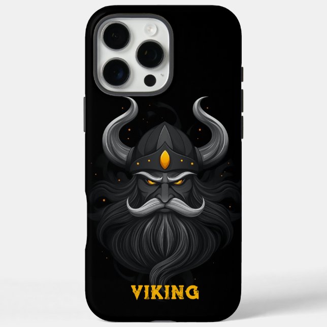 Funda iPhone 16 Pro Max Angry Viking Black (Reverso)