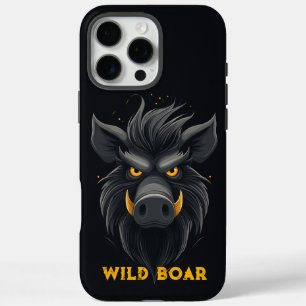 Funda iPhone 16 Pro Max Angry Wild Boar Black