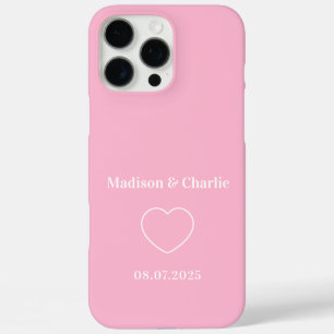Funda iPhone 16 Pro Max Aniversario del Boda de Amor minimalista