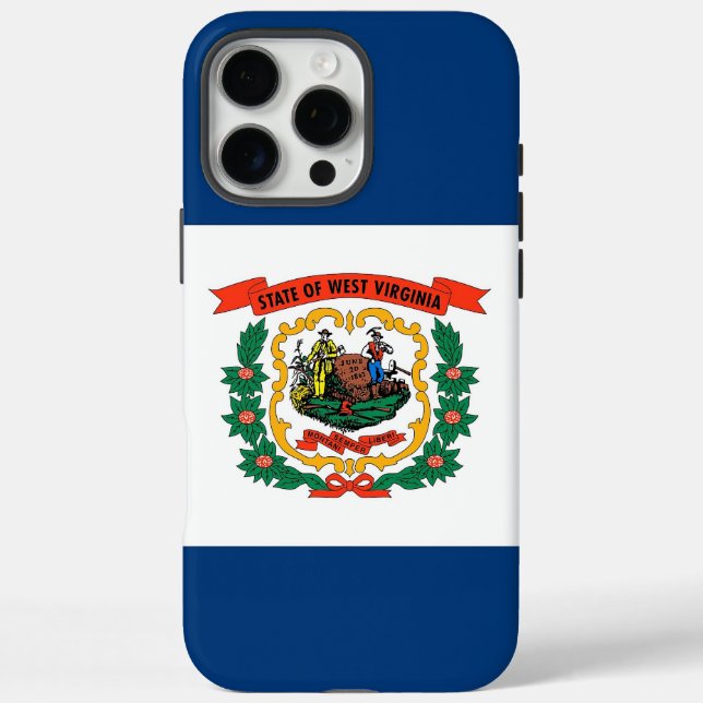 Funda iPhone 16 Pro Max Apple iPhone 16 Pro Max, West Virginia flag (Reverso)
