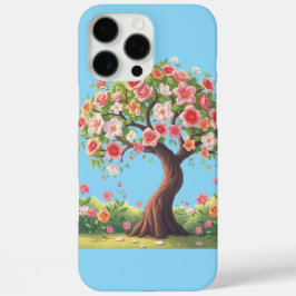 Funda iPhone 16 Pro Max Árbol de flor grande