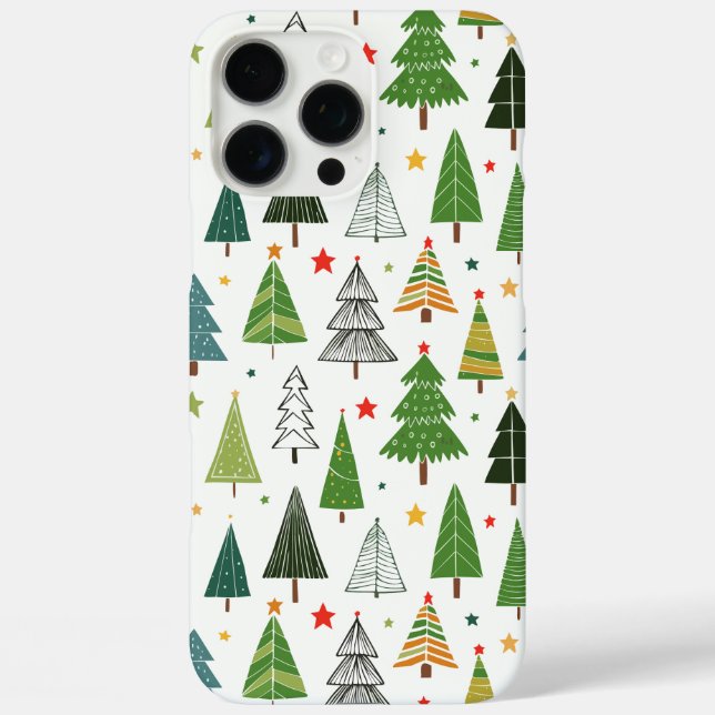 Funda iPhone 16 Pro Max Árboles retro (Reverso )