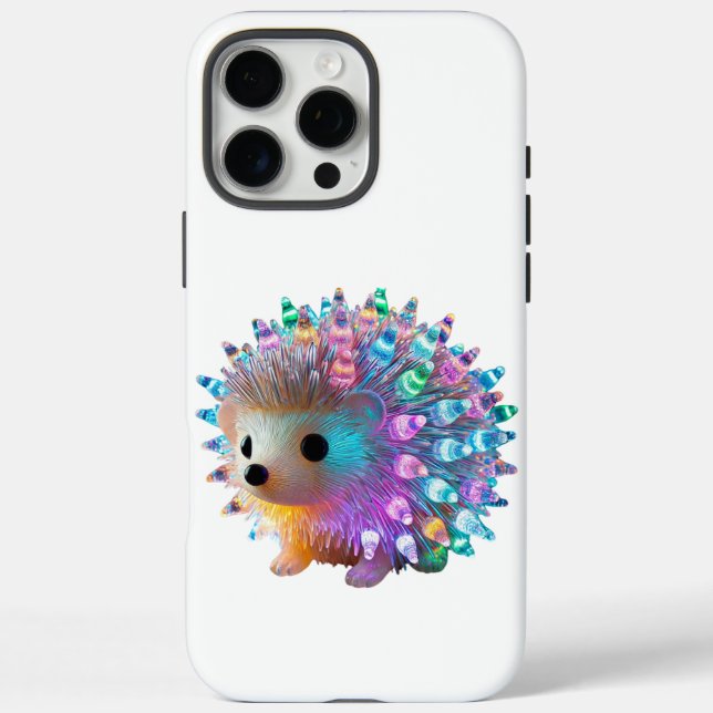 Funda iPhone 16 Pro Max Arcoiris Hedgehog Delight (Reverso)