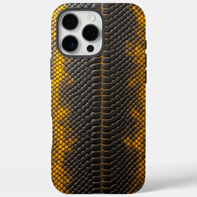Funda iPhone 16 Pro Max Armadura reptil: piel de serpiente (Reverso)