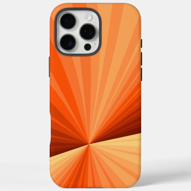 Funda iPhone 16 Pro Max Arte abstracto moderno naranja rojo vainilla fract (Reverso)