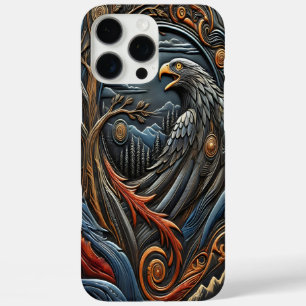 Funda iPhone 16 Pro Max Arte de águila inspirado en la vida silvestre