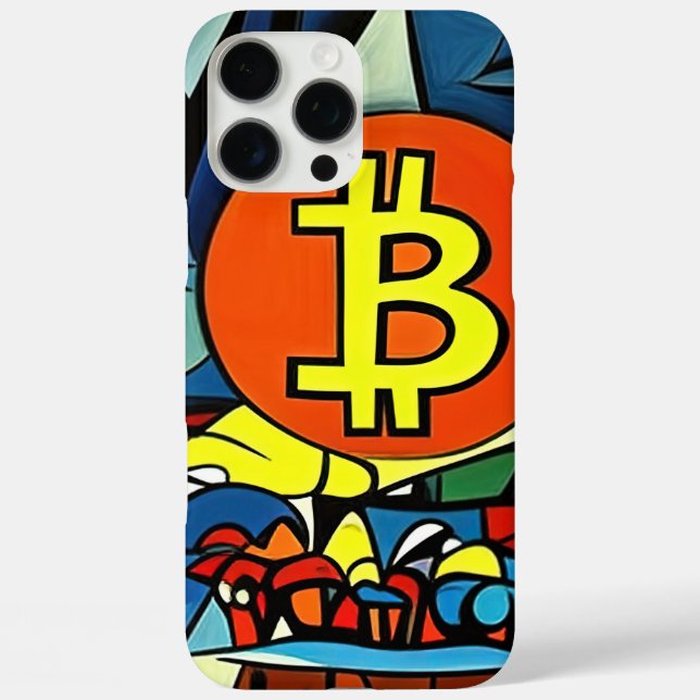 Funda iPhone 16 Pro Max Arte de Bitcoin (Reverso )