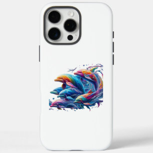 Funda iPhone 16 Pro Max Arte de delfín brillante