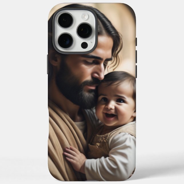 Funda iPhone 16 Pro Max arte de Jesús (Reverso)