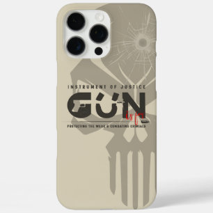Funda iPhone 16 Pro Max Arte de monograma de pistola