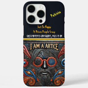 Funda iPhone 16 Pro Max Arte de Ojo Audaz con Texturas Ricas