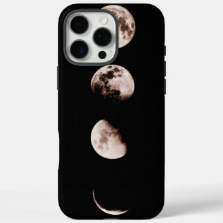 Funda iPhone 16 Pro Max Arte de pared de fases lunares – Decoración celest