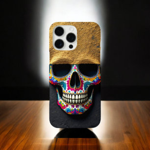 Funda iPhone 16 Pro Max Arte de Skull Whimsical - Cráneo de Azúcar