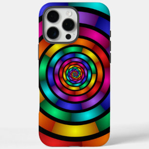 Funda iPhone 16 Pro Max Arte fractal moderno y psicodélico