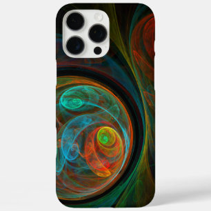 Funda iPhone 16 Pro Max Arte resumido azul de renacimiento