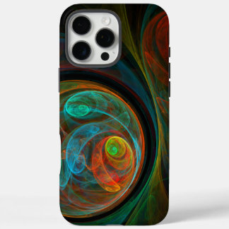 Funda iPhone 16 Pro Max Arte resumido azul de renacimiento