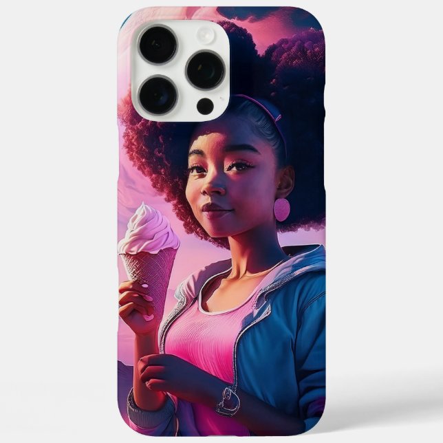 Funda iPhone 16 Pro Max Asteroides y helados (Reverso )