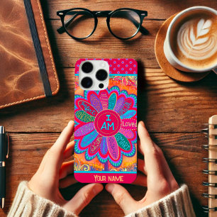 Funda iPhone 16 Pro Max Audaz Inspirador Soy Un Nombre Aburrido De Flores