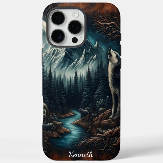 Funda iPhone 16 Pro Max Aúl de luna (Reverso)