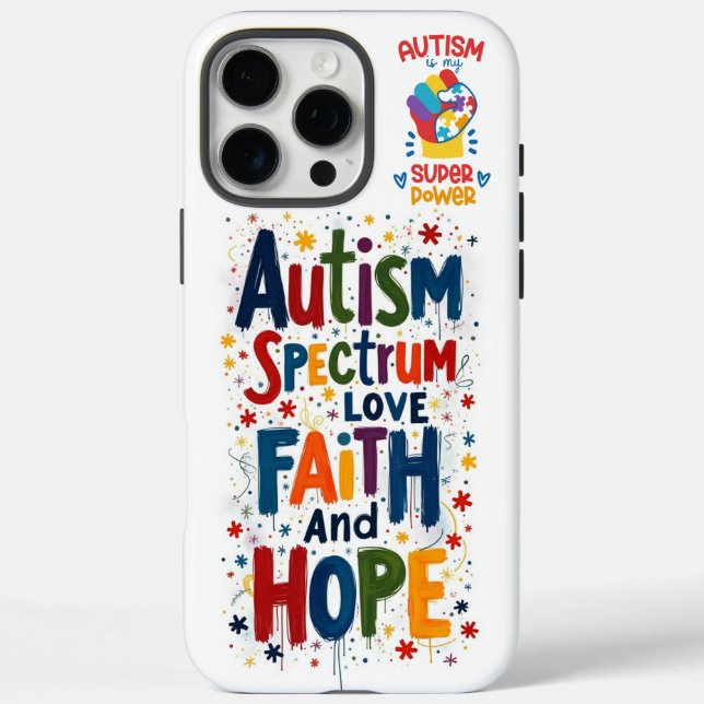 Funda iPhone 16 Pro Max Autismo (Reverso)