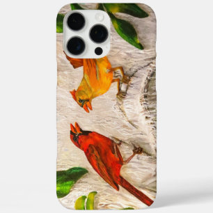 Funda iPhone 16 Pro Max Aves cardinales - Canto de amor