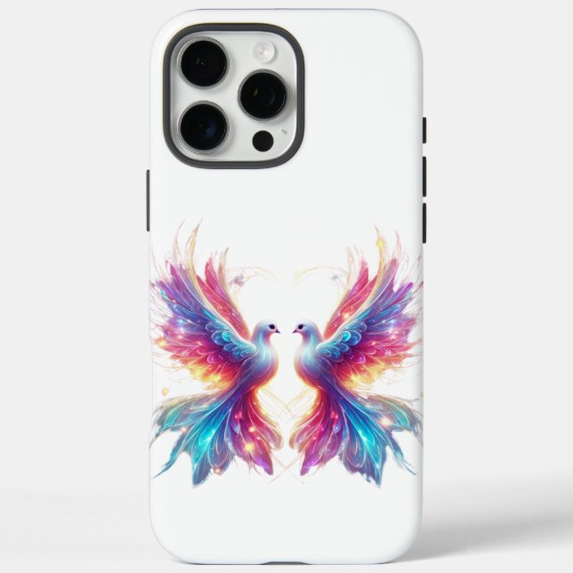 Funda iPhone 16 Pro Max Aves de Love Dove (Reverso)