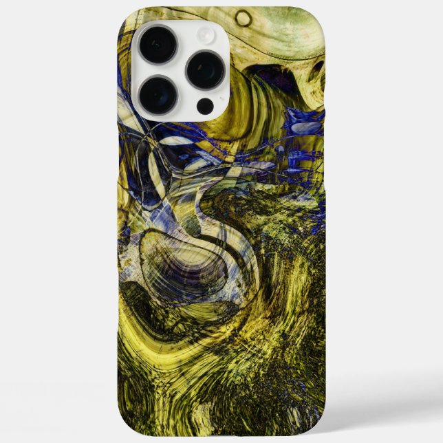 Funda iPhone 16 Pro Max Avignon Olive Green Abstract Art (Reverso )
