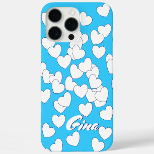 Funda iPhone 16 Pro Max Azul Impactante, Plantilla de Nombre Personalizado