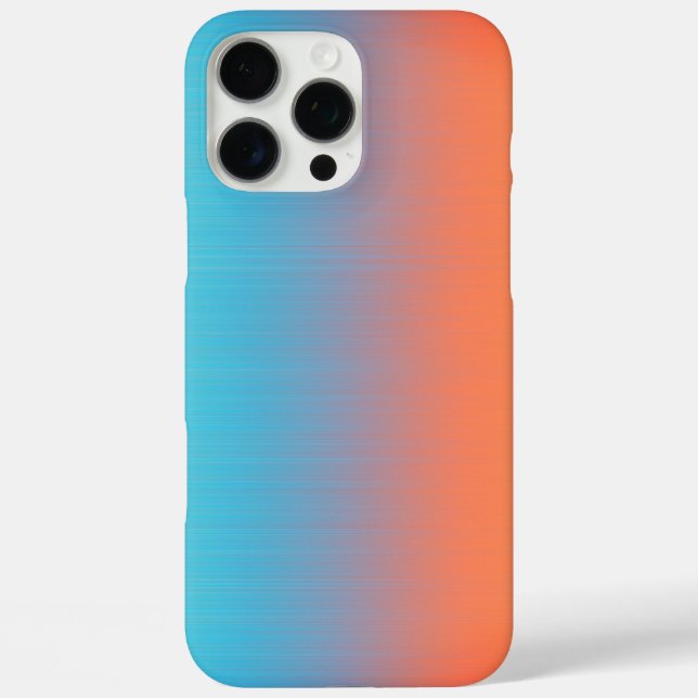 Funda iPhone 16 Pro Max Azul Naranja Tonado suave (Reverso )