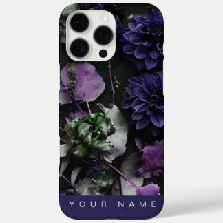 Funda iPhone 16 Pro Max Azul oscuro en flor