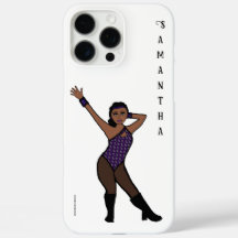 Bailarín personalizado impresión púrpura plateada