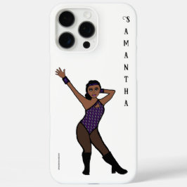 Funda iPhone 16 Pro Max Bailarín personalizado impresión púrpura plateada