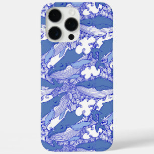Funda iPhone 16 Pro Max Ballena monocromática azul