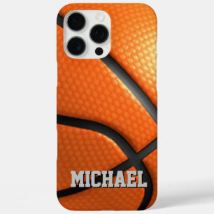 Funda iPhone 16 Pro Max Baloncesto Reemplazar por su nombre Texto