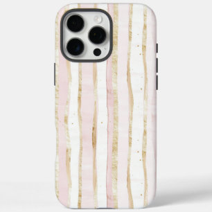 Funda iPhone 16 Pro Max Bandas de oro blanco rosado