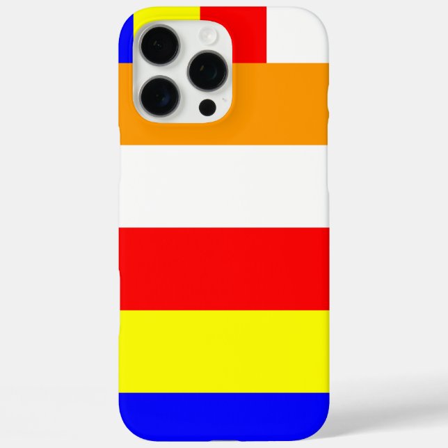 Funda iPhone 16 Pro Max Bandera budista (Reverso )