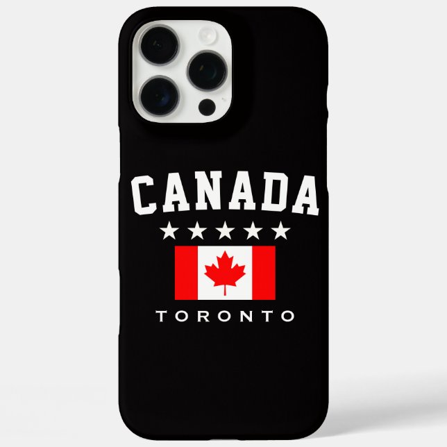 Funda iPhone 16 Pro Max Bandera de Canadá, Ciudad de TORONTO  (Reverso )