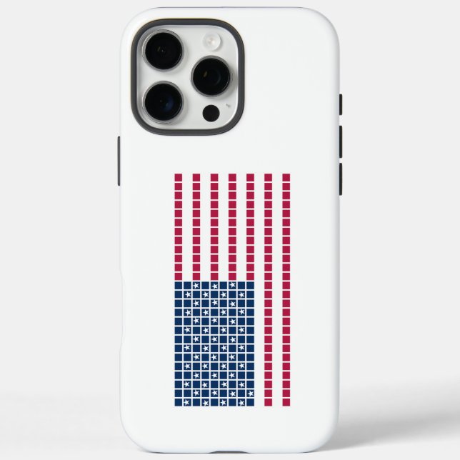Funda iPhone 16 Pro Max Bandera de EE. UU. (Reverso)