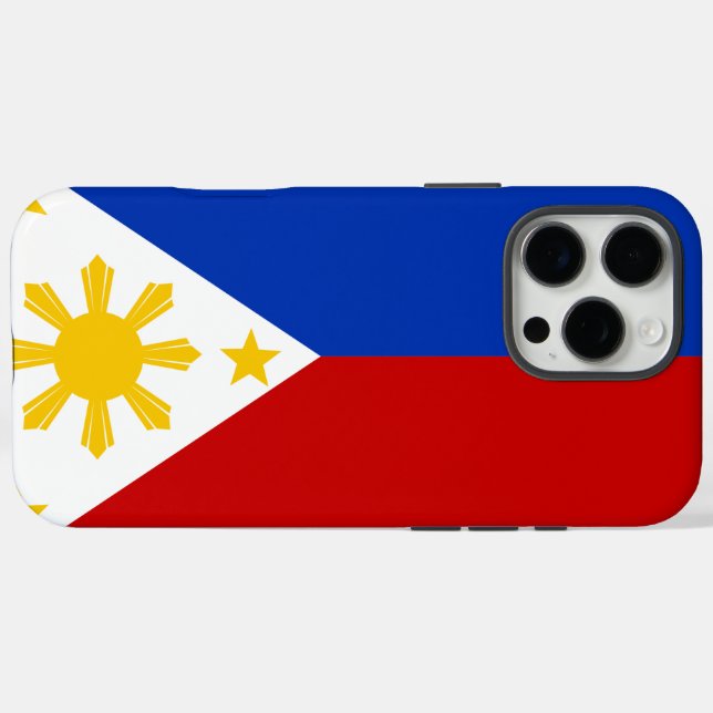 Funda iPhone 16 Pro Max Bandera de Filipinas (Reverso (Horizontal))