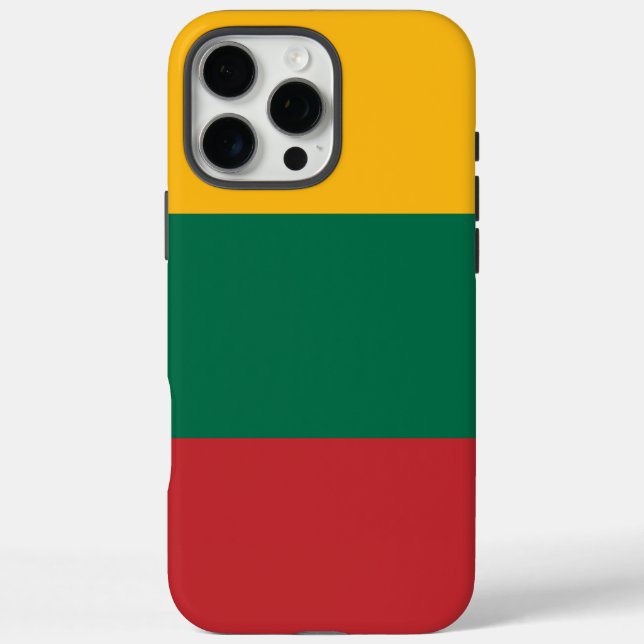 Funda iPhone 16 Pro Max Bandera de Lituania (Reverso)