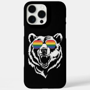 Funda iPhone 16 Pro Max Bandera del Orgullo Gay LGBTQ Gafas de Arcoiris Ga
