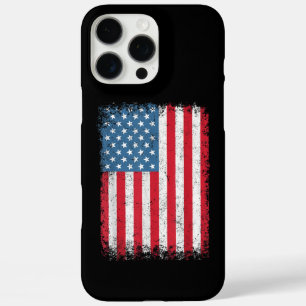 Funda iPhone 16 Pro Max Bandera Patriótica Estadounidense Para Hombres Niñ
