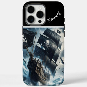 Funda iPhone 16 Pro Max Barco pirata en una tempestad