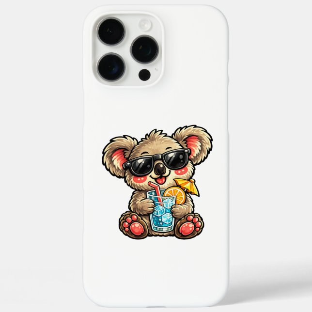 Funda iPhone 16 Pro Max Bebida de Koala Genial (Reverso )