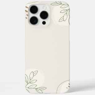 Funda iPhone 16 Pro Max Beige Simple Floral Acuarela Minimalista Linktree