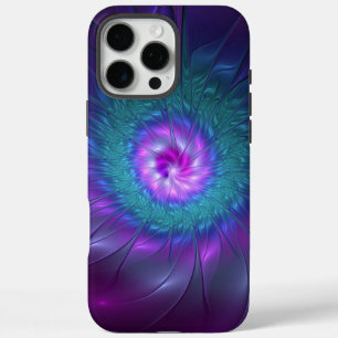 Funda iPhone 16 Pro Max Belleza floral abstracta arte fractal colorido flo