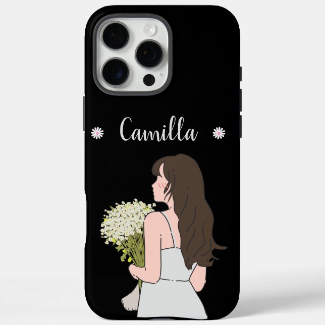 Funda iPhone 16 Pro Max Belleza y bytes encanto floral (Reverso)
